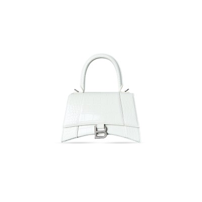 BALENCIAGA WOMEN'S HOURGLASS HANDBAG SMALL IN WHITE 5935461LV074000 (22.9*15*9.9cm)